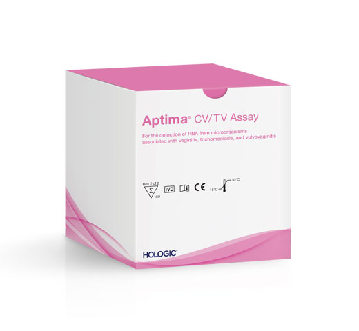 Hologic Aptima® CV/TV Assay auf weißem Hintergrund
