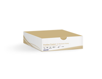 Test-Karton auf weißem Hintergrund