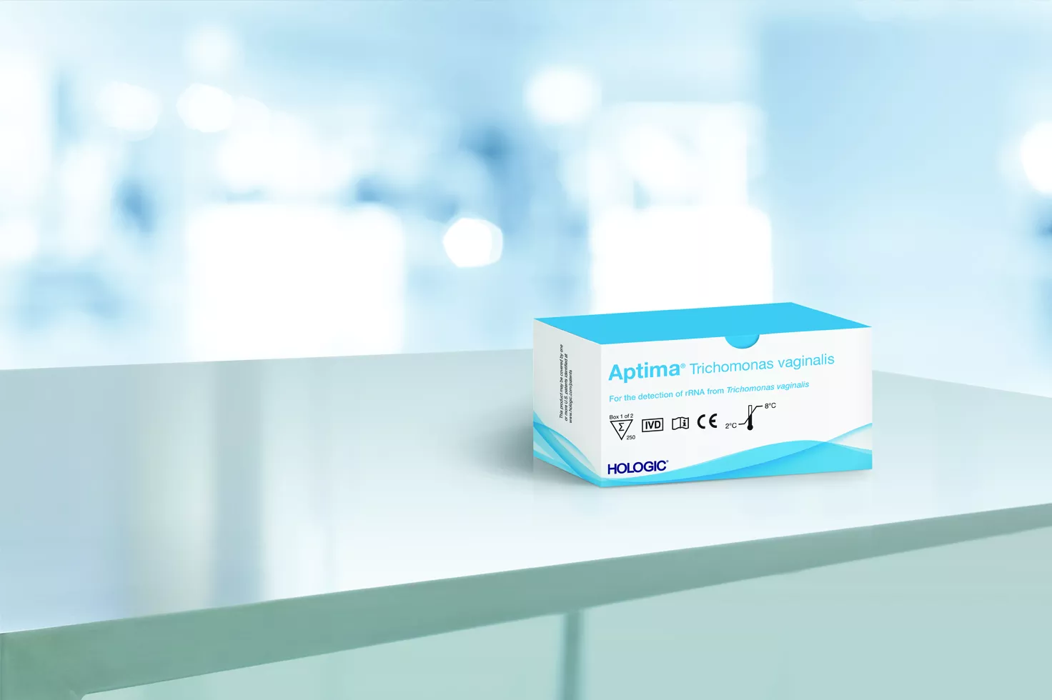 Test-Karton in Laborumgebung