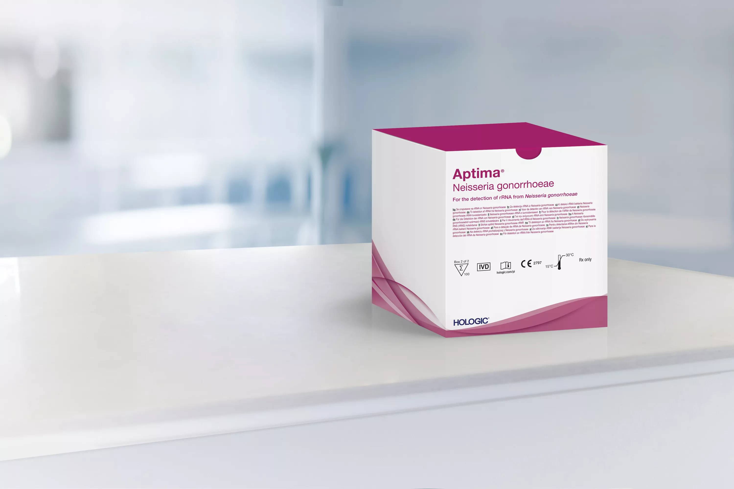 Test-Karton in Laborumgebung