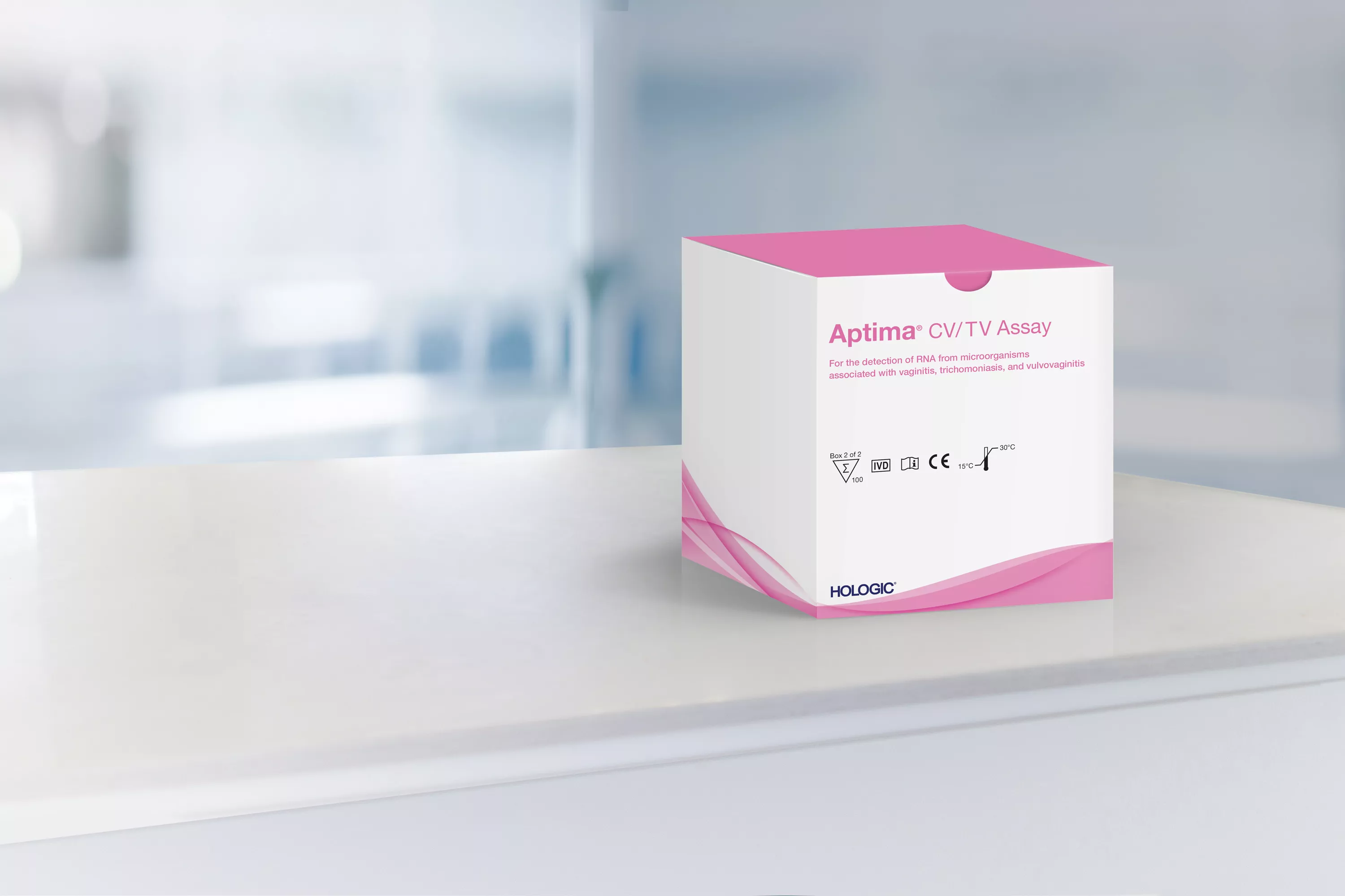 Test-Karton in Laborumgebung