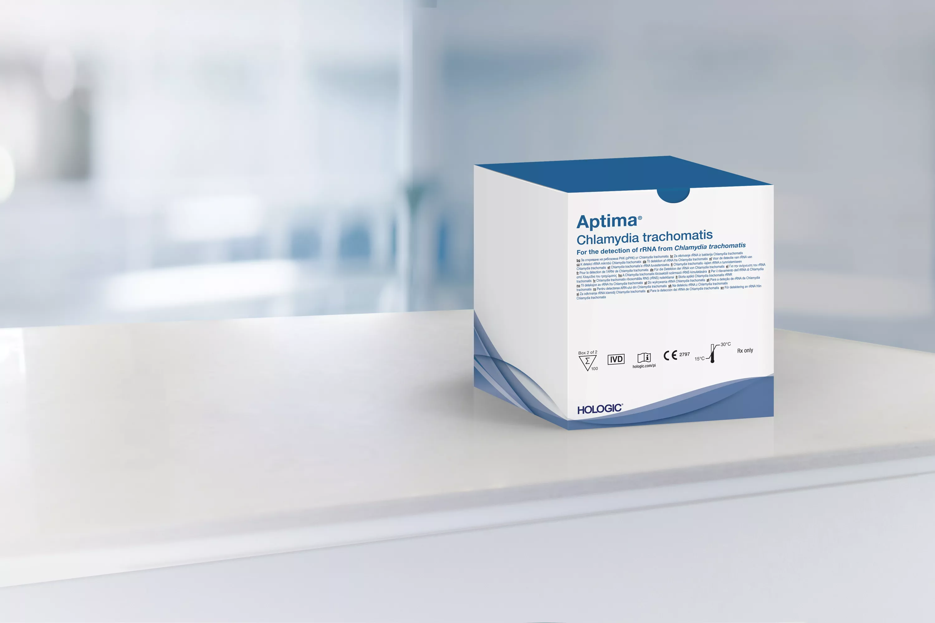 Test-Karton in Laborumgebung