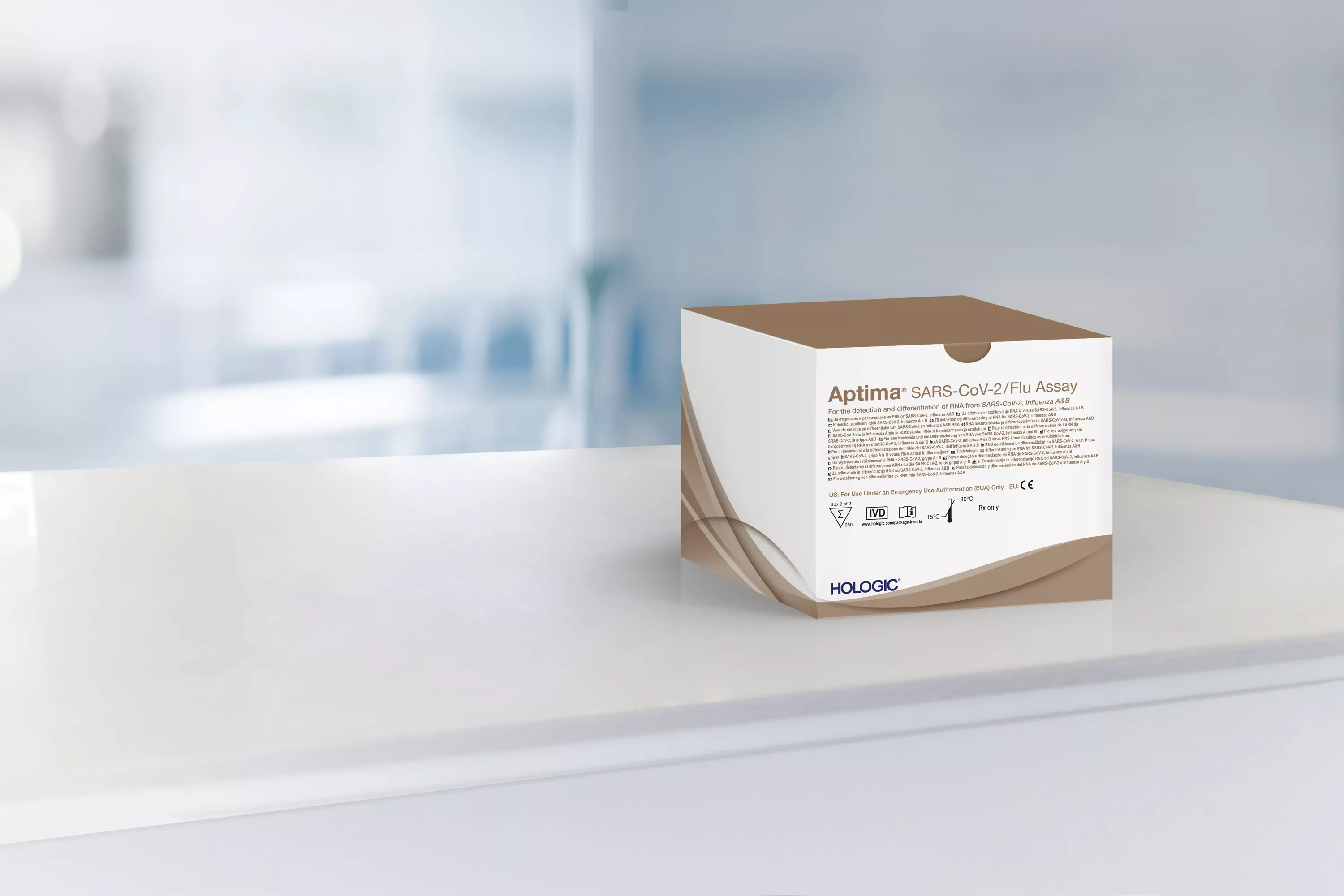 Test-Karton in Laborumgebung