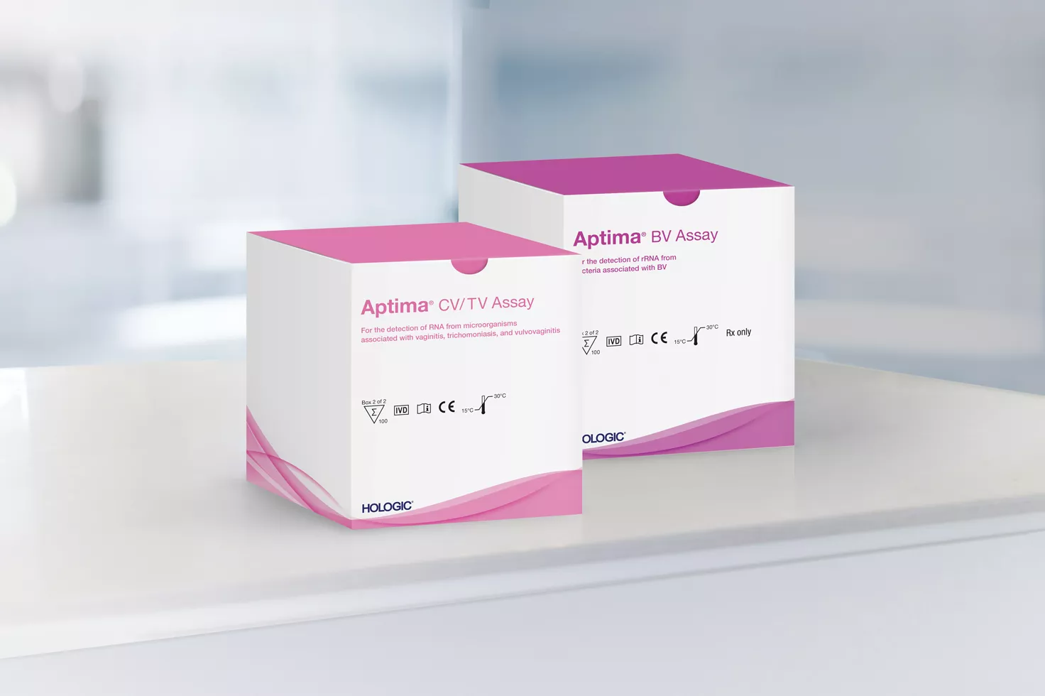 Test-Kartons in Laborumgebung