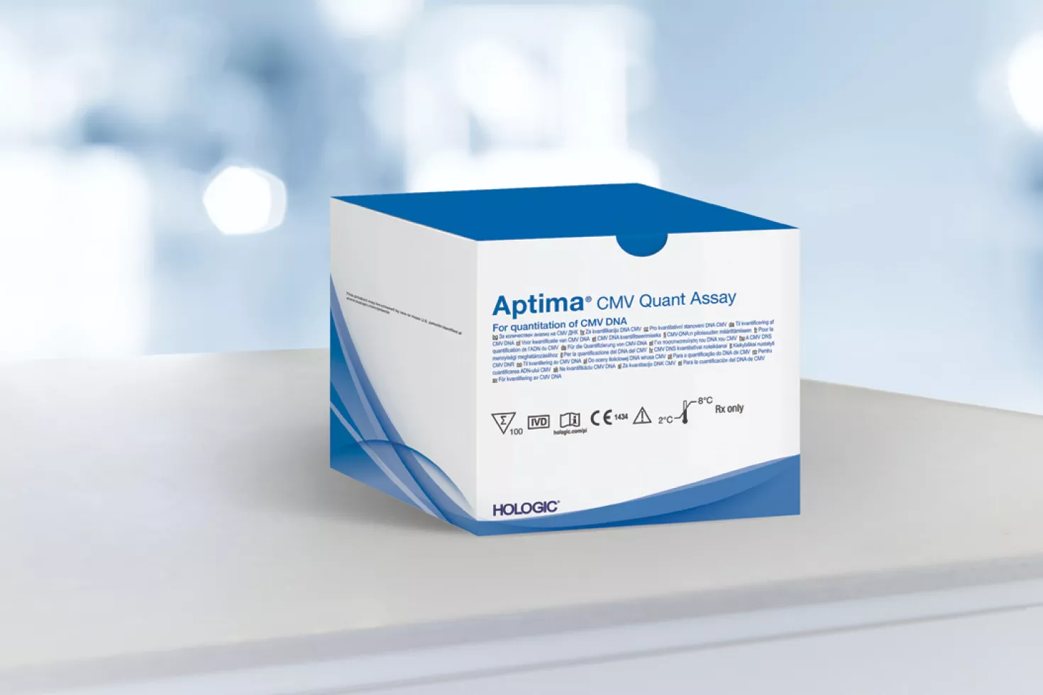 Test-Karton auf weißem Hintergrund