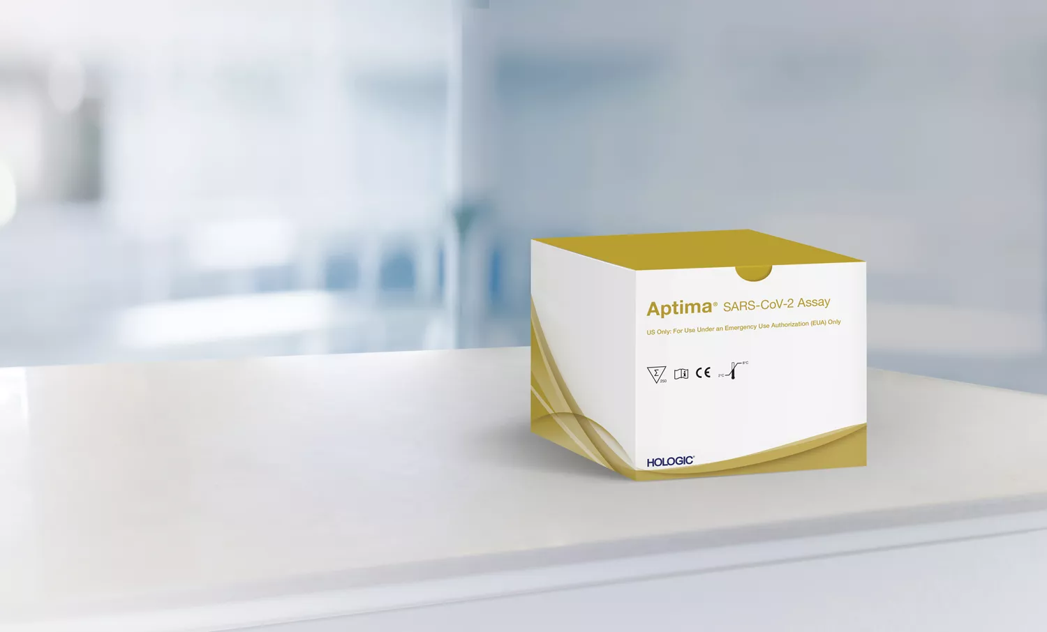 Test-Karton in Laborumgebung